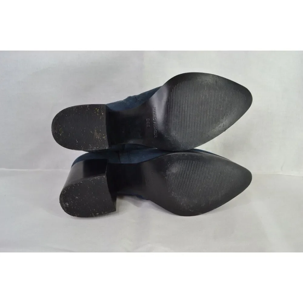 Marc Fisher Women's 8.5 Vandra Blue Suede Pointy Toe Booties
